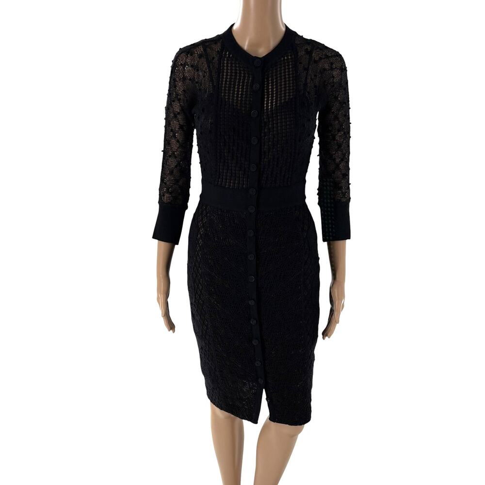 Beguile By Byron Lars Black Mona Button Down Penc… - image 5